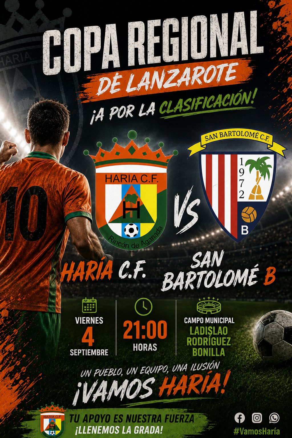 🔥⚽ ¡NOCHE DE COPA EN HARÍA! 🟢🟠